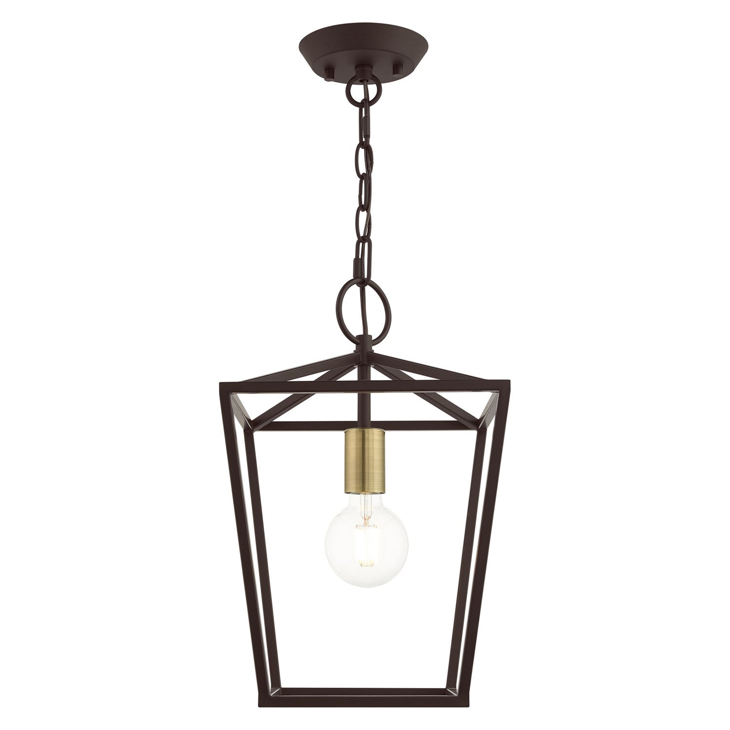 1 Light Bronze Convertible Lantern