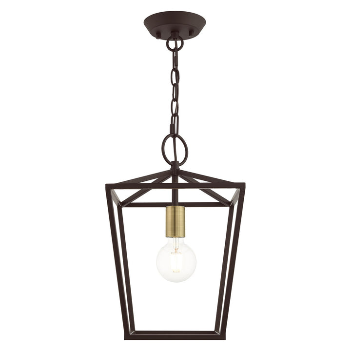 1 Light Bronze Convertible Lantern