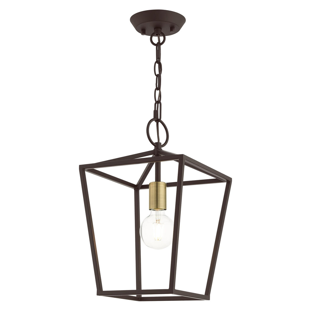 1 Light Bronze Convertible Lantern