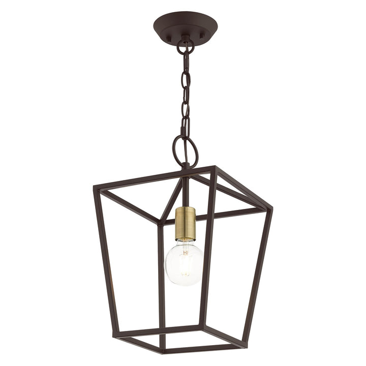 1 Light Bronze Convertible Lantern