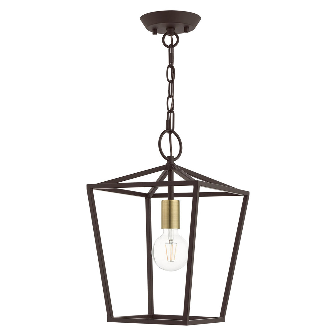 1 Light Bronze Convertible Lantern