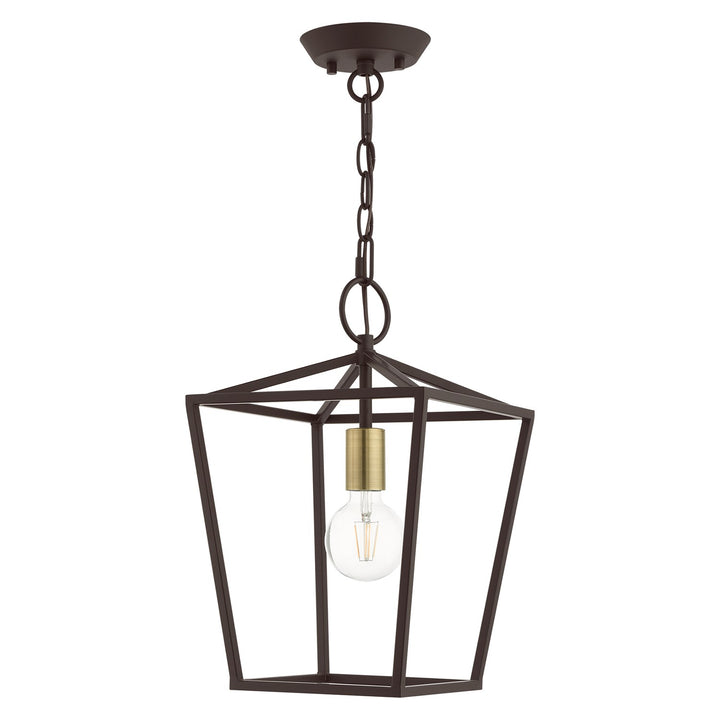 1 Light Bronze Convertible Lantern