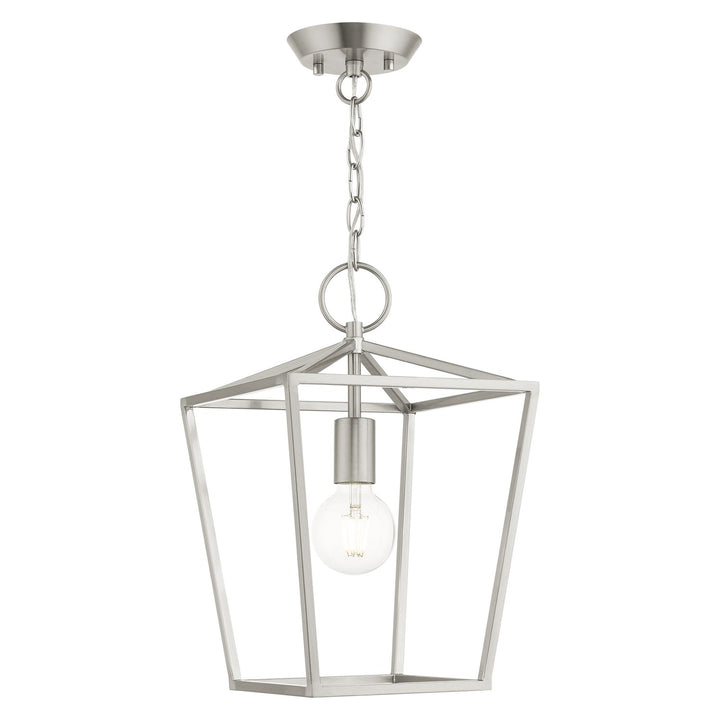 1 Light Brushed Nickel Convertible Lantern by Livex Lighting