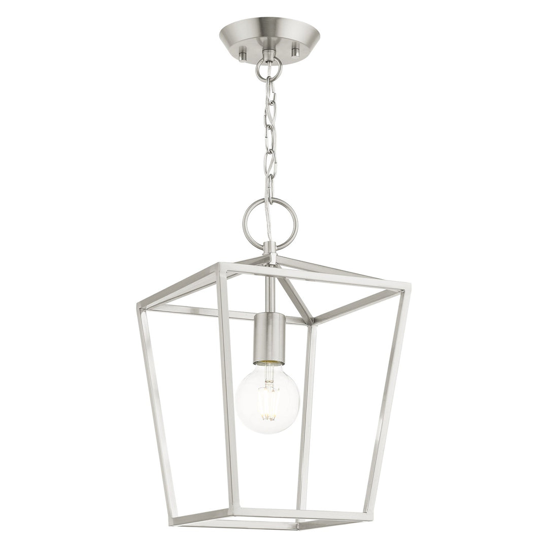 1 Light Brushed Nickel Convertible Lantern