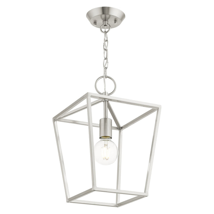 1 Light Brushed Nickel Convertible Lantern