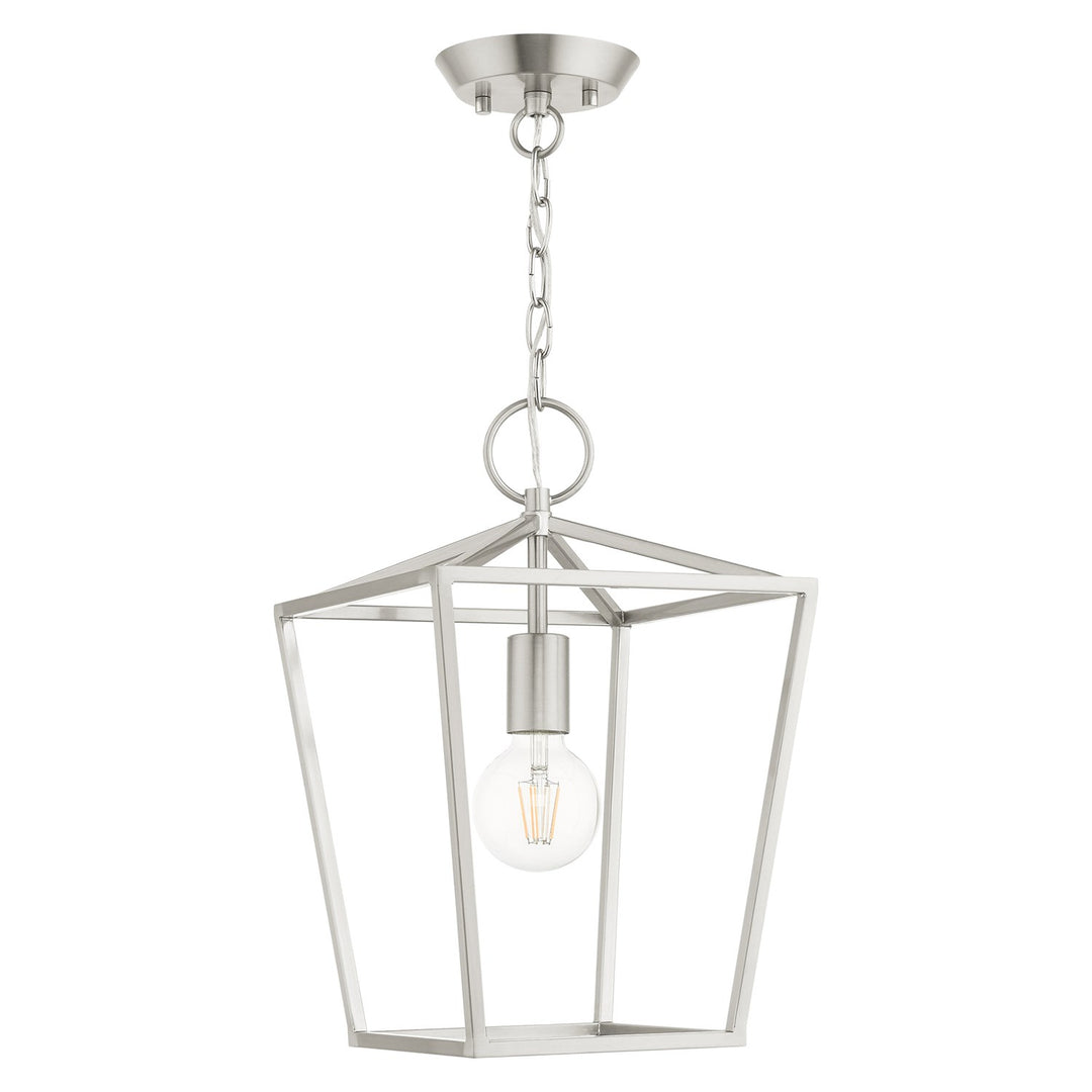 1 Light Brushed Nickel Convertible Lantern