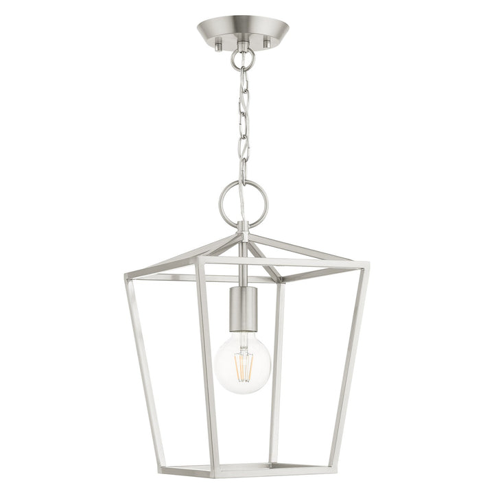 1 Light Brushed Nickel Convertible Lantern