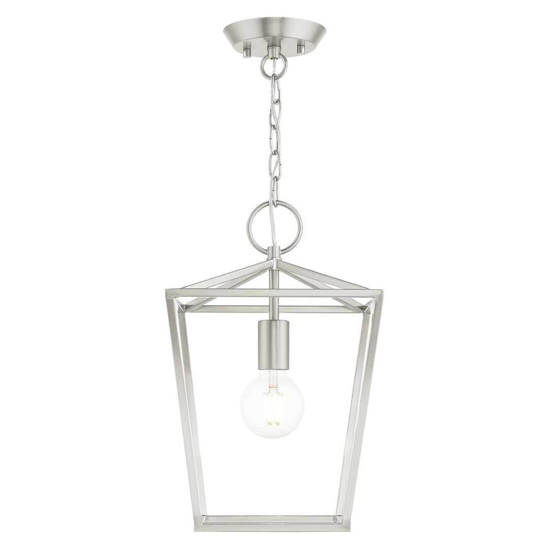 1 Light Brushed Nickel Convertible Lantern