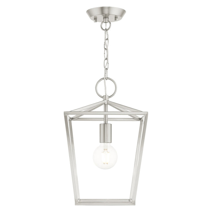 1 Light Brushed Nickel Convertible Lantern