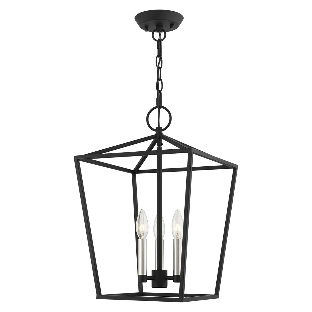 3 Light Black Convertible Lantern by Livex Lighting