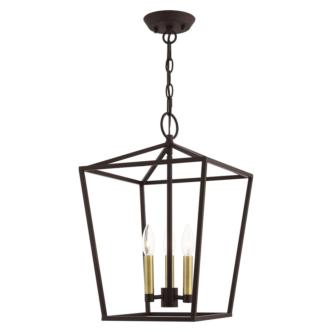3 Light Bronze Convertible Lantern by Livex Lighting