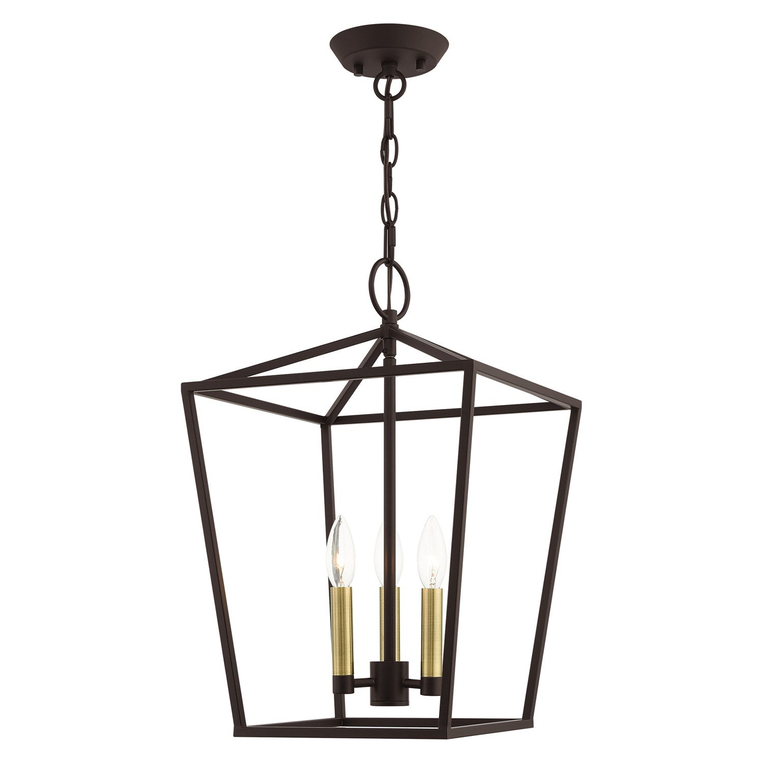 3 Light Bronze Convertible Lantern by Livex Lighting