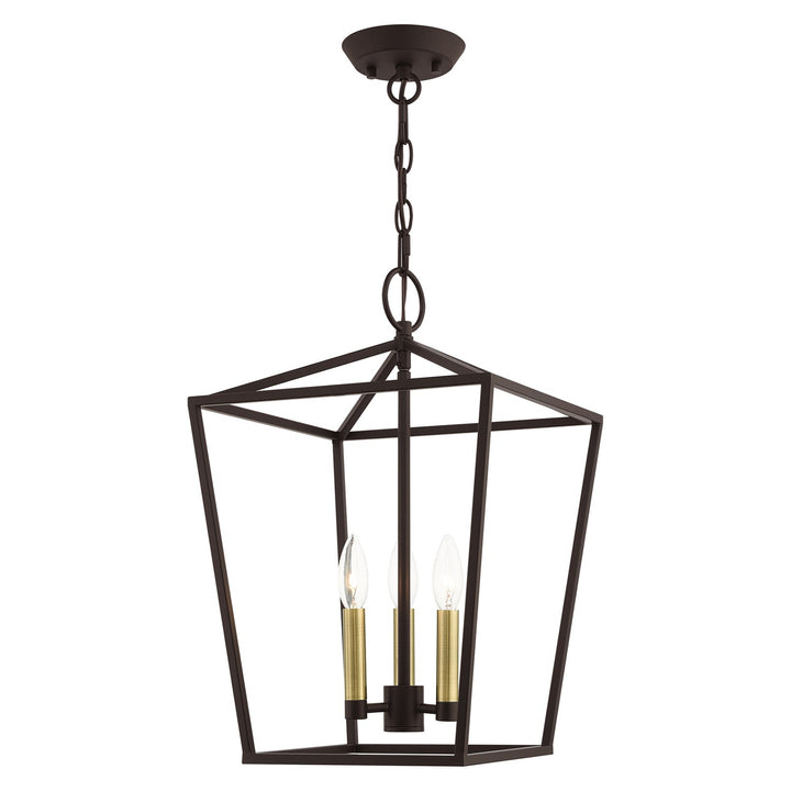 3 Light Bronze Convertible Lantern by Livex Lighting