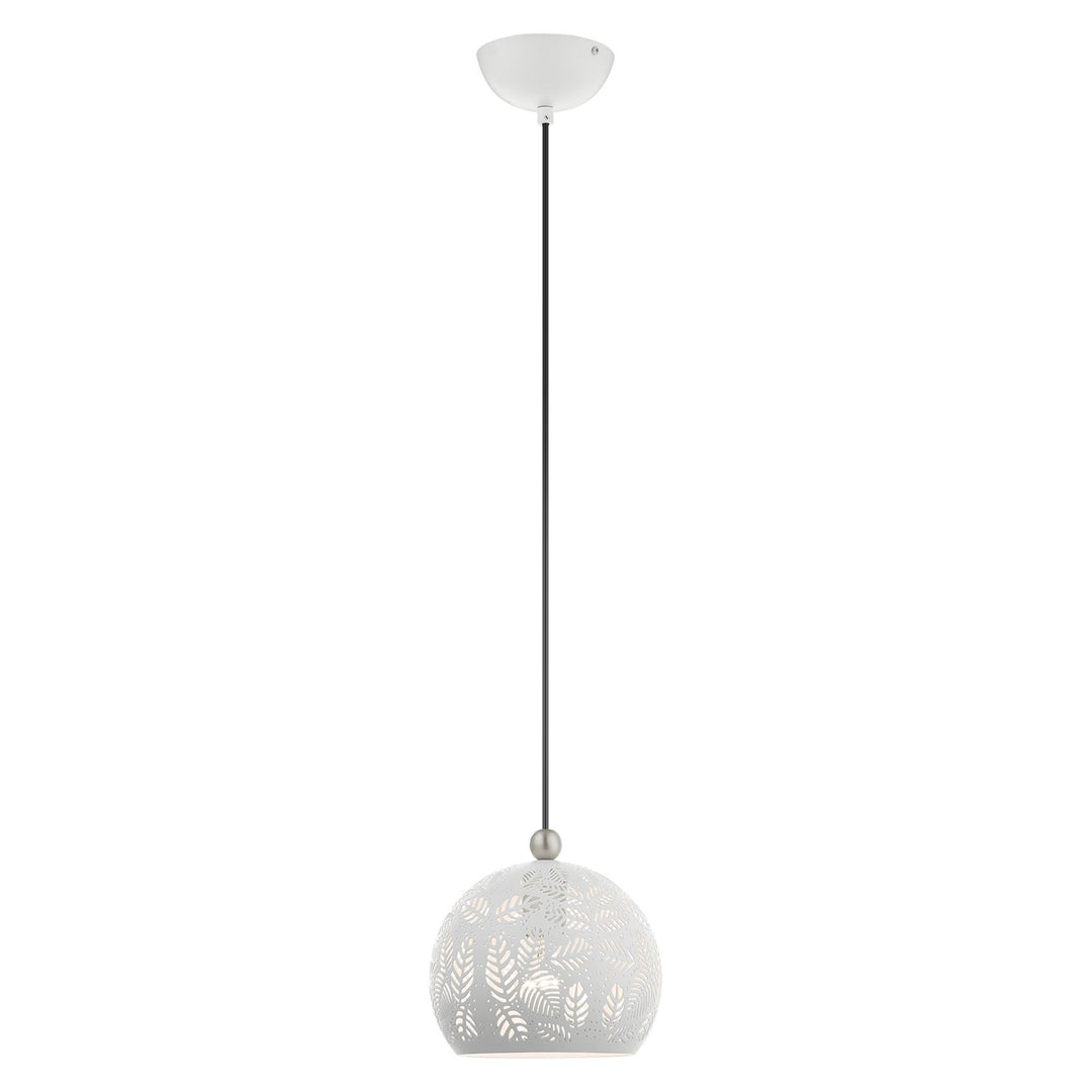 1 Light White Pendant by Livex Lighting
