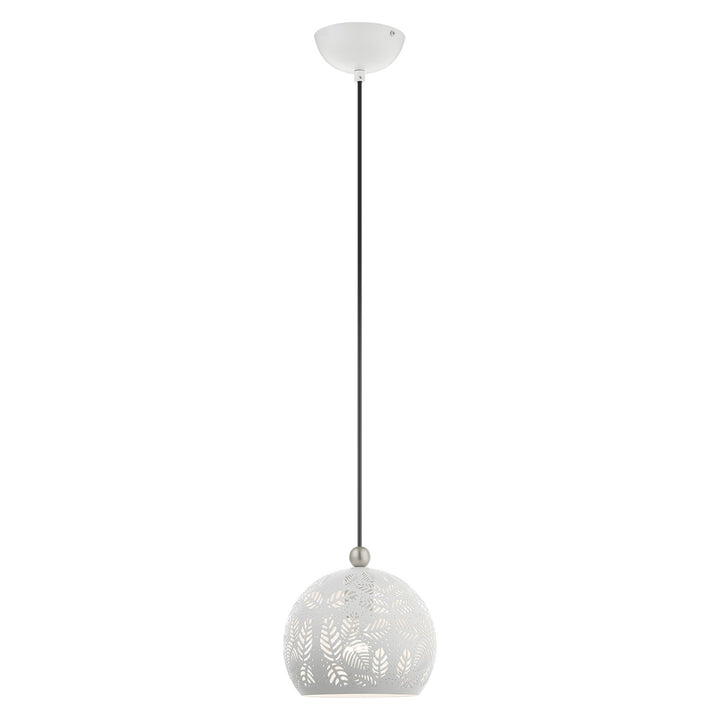 1 Light White Pendant by Livex Lighting