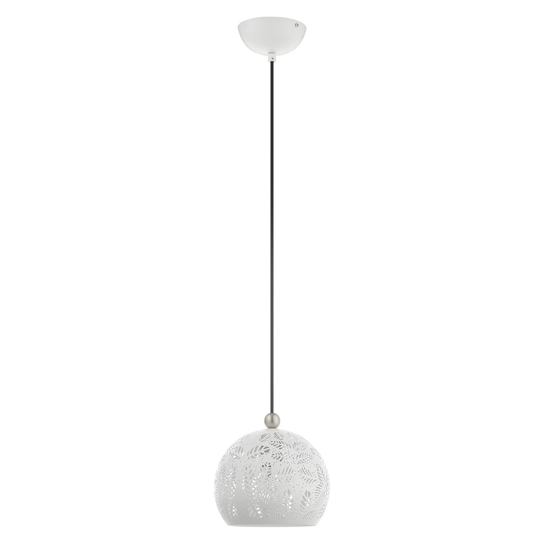1 Light White Pendant