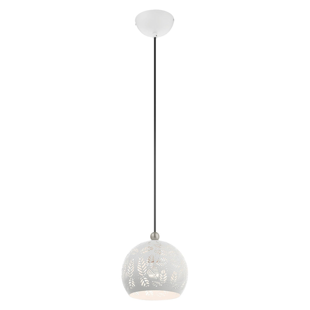 1 Light White Pendant
