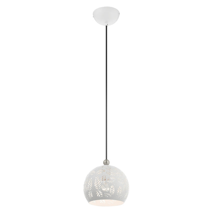 1 Light White Pendant