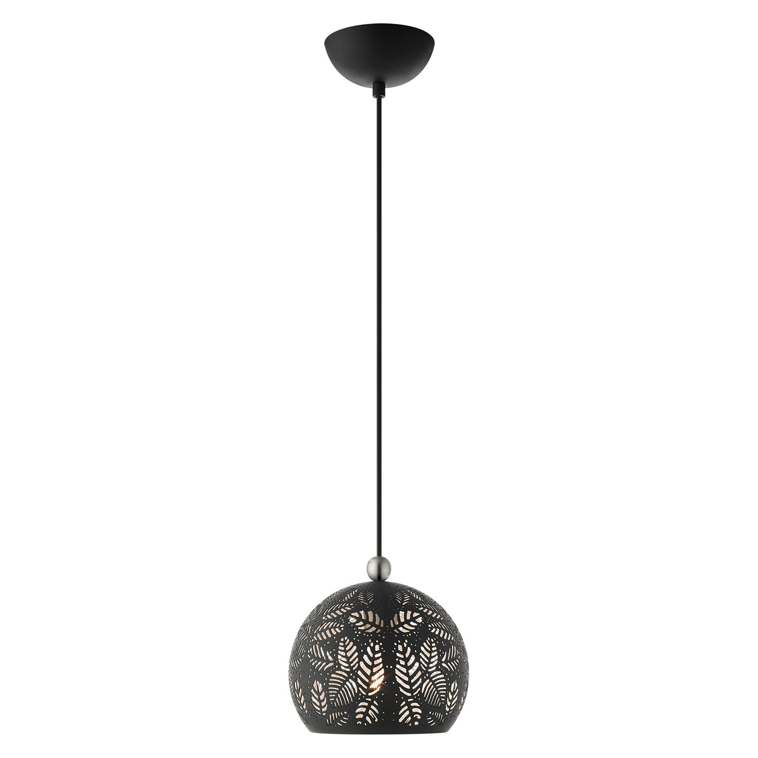 1 Light Black Pendant by Livex Lighting