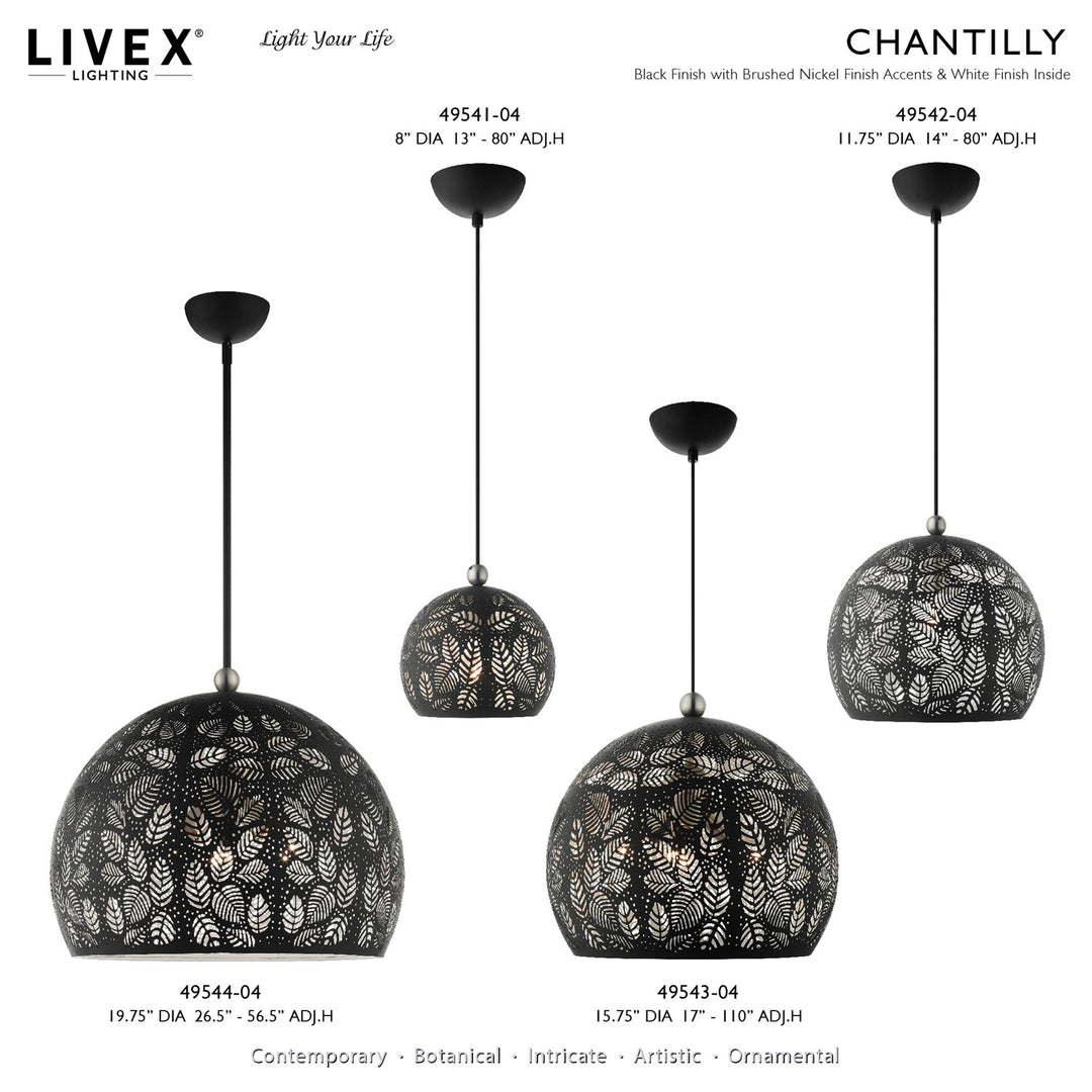 1 Light Black Pendant