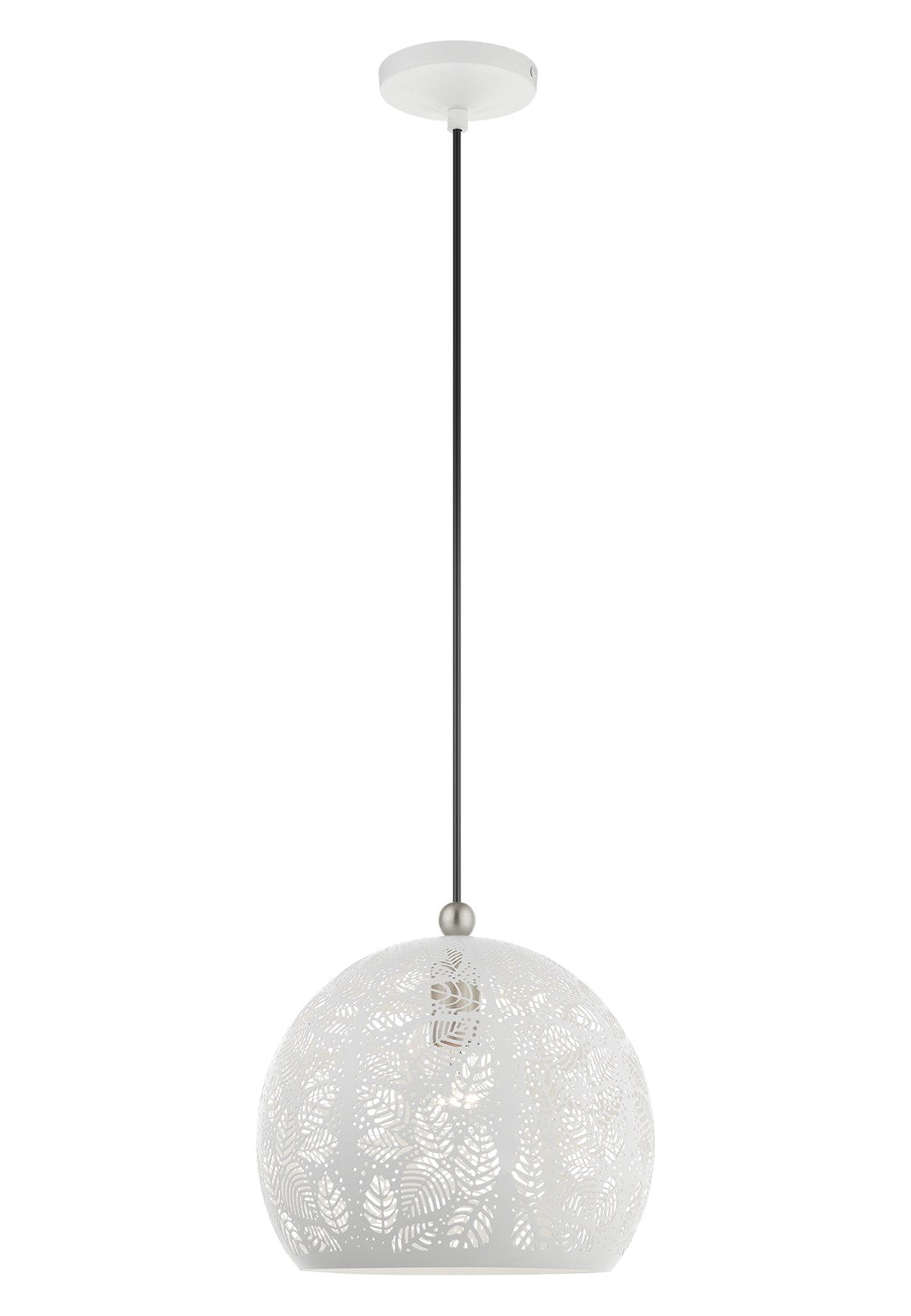 1 Light White Pendant by Livex Lighting