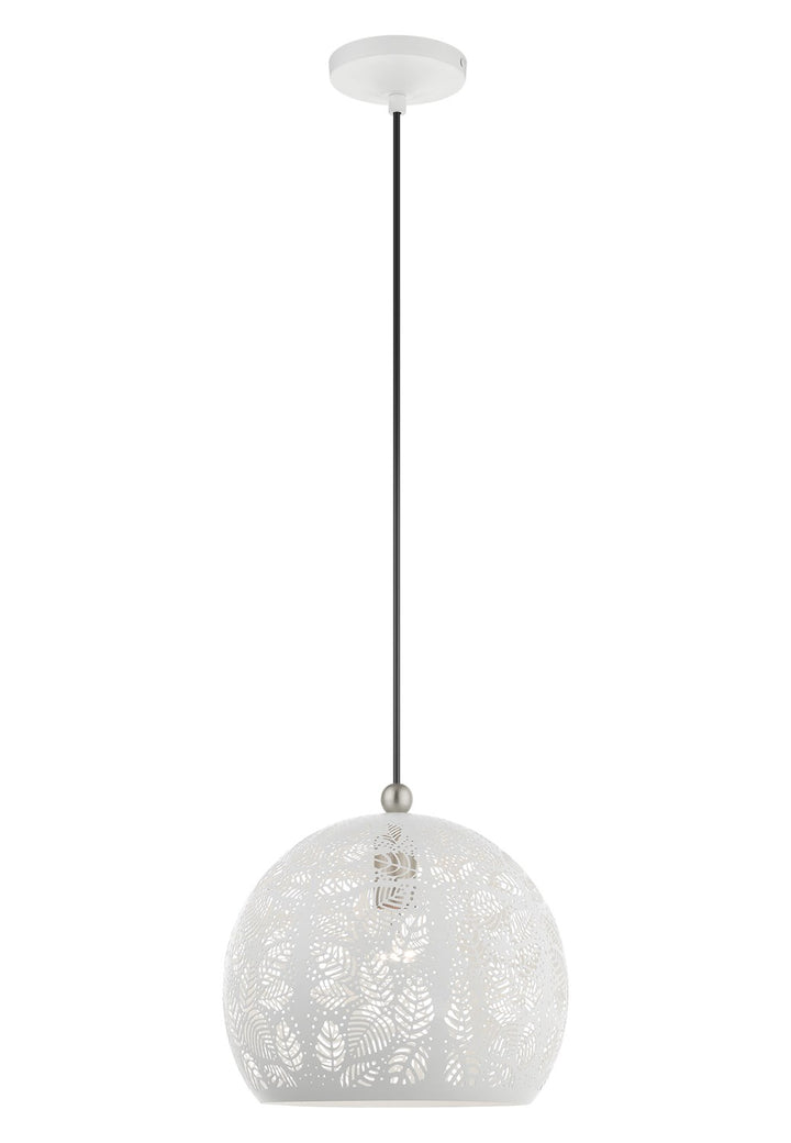 1 Light White Pendant by Livex Lighting