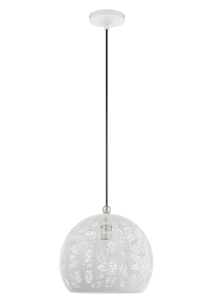 1 Light White Pendant