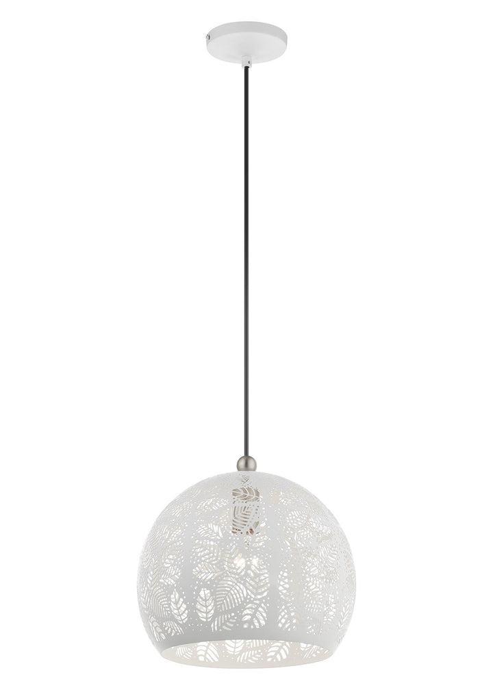 1 Light White Pendant