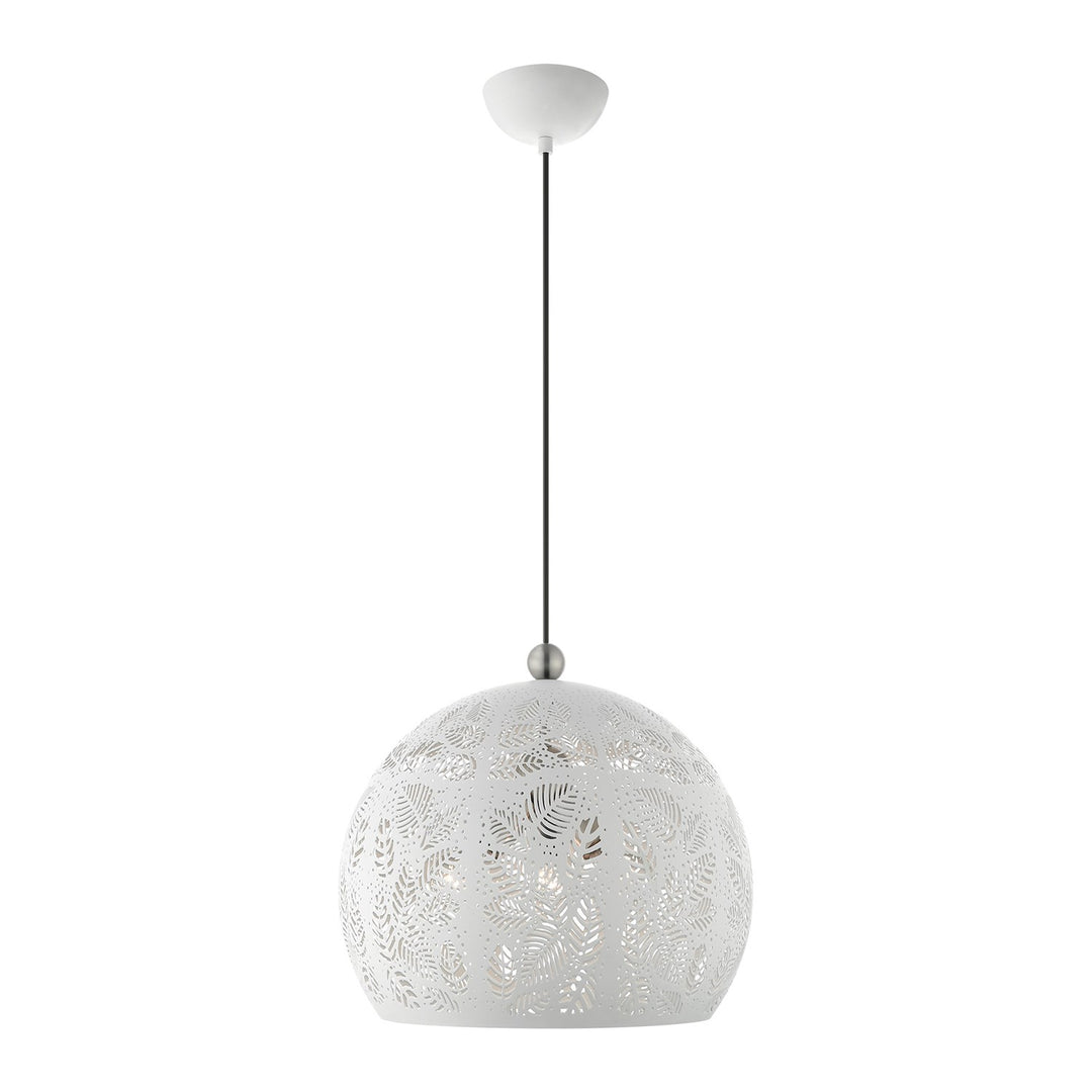 3 Light White Pendant by Livex Lighting