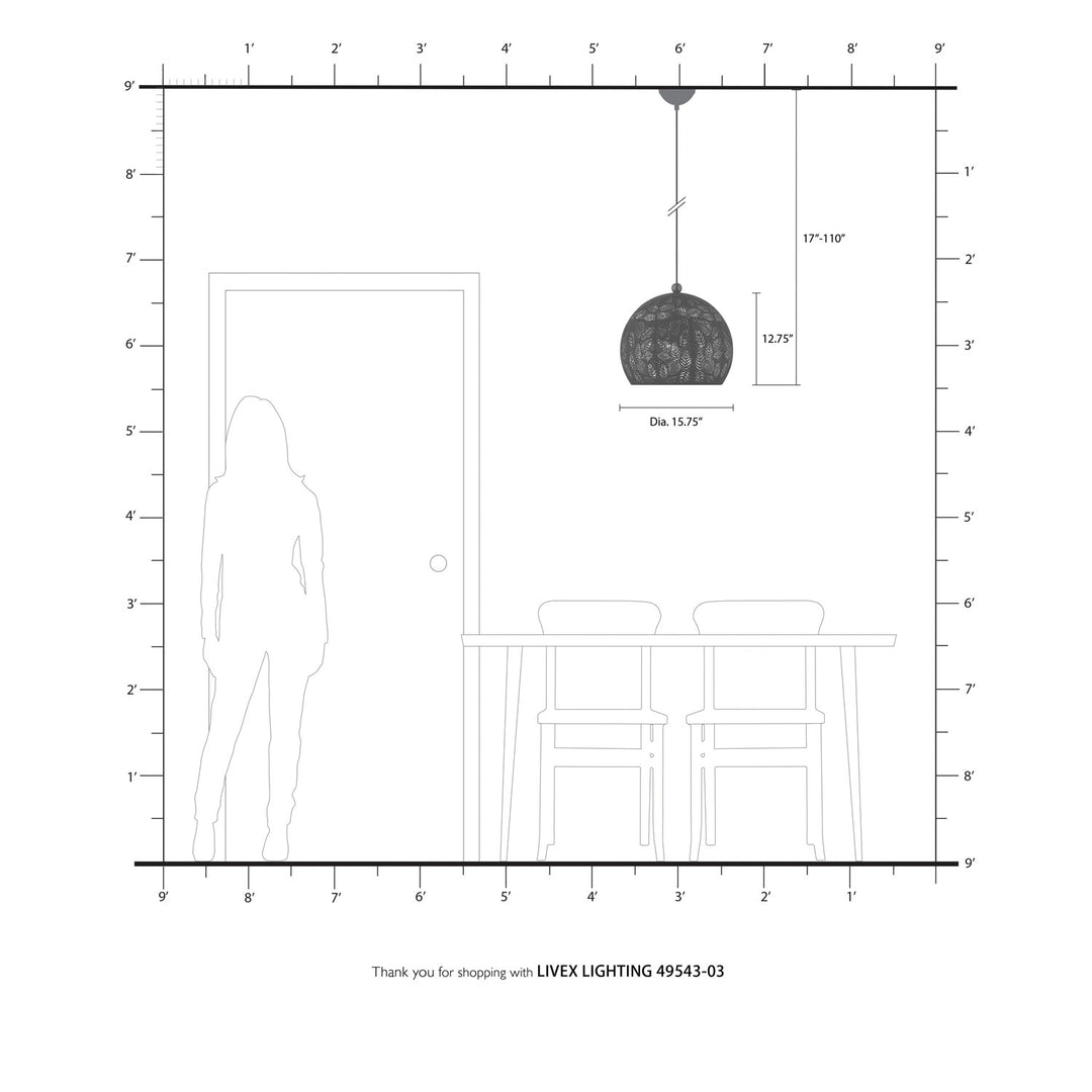 3 Light White Pendant