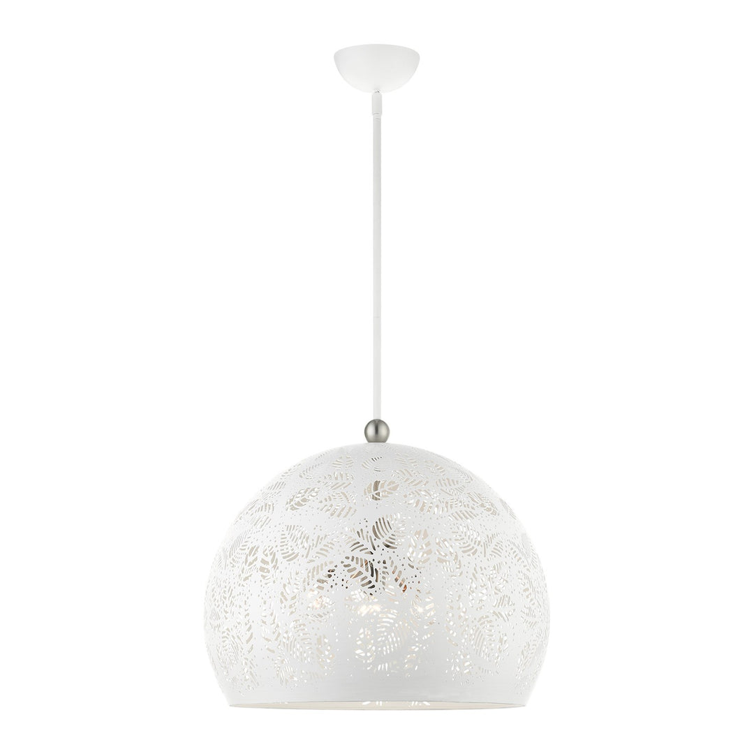 3 Light White Pendant by Livex Lighting