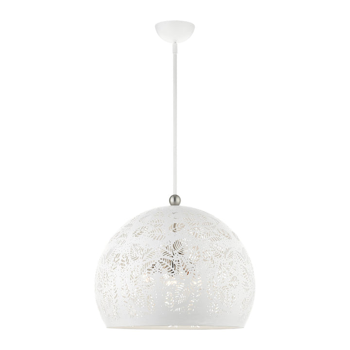 3 Light White Pendant by Livex Lighting
