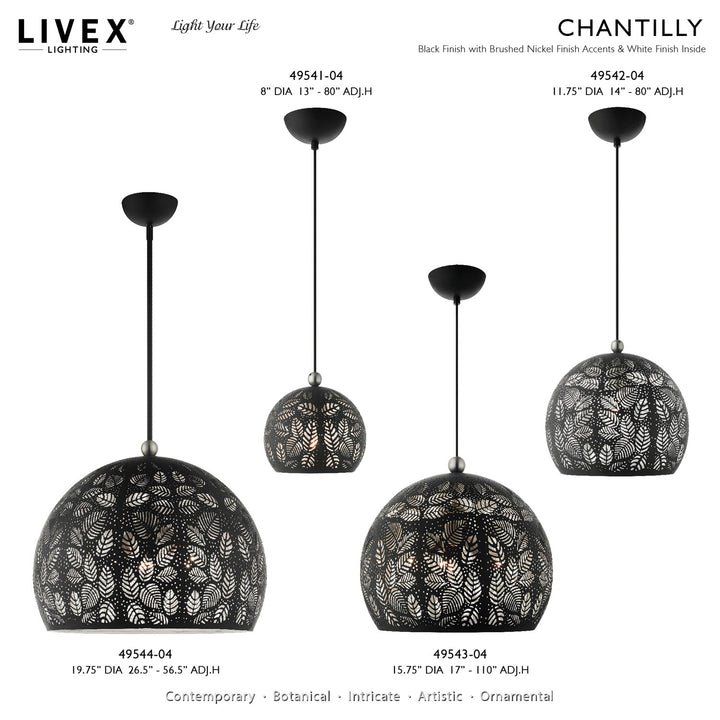 3 Light Black Pendant