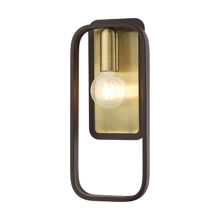 1 Light Bronze With Antique Brass Accents Ada Single Sconce