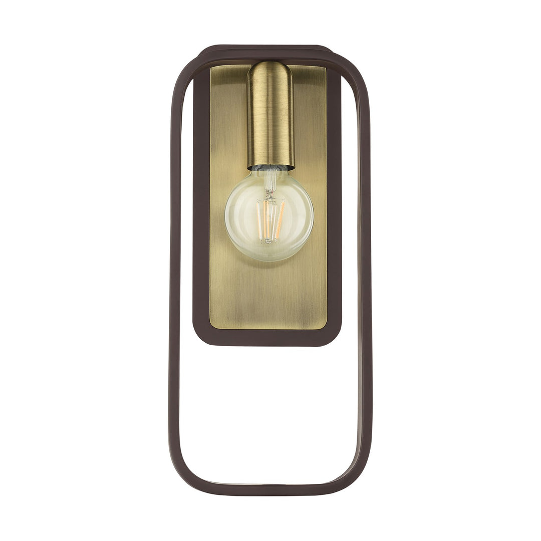 1 Light Bronze With Antique Brass Accents Ada Single Sconce