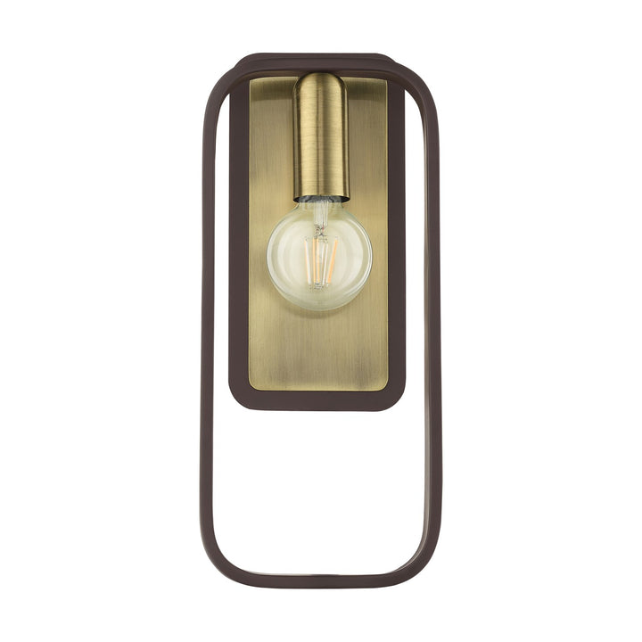 1 Light Bronze With Antique Brass Accents Ada Single Sconce