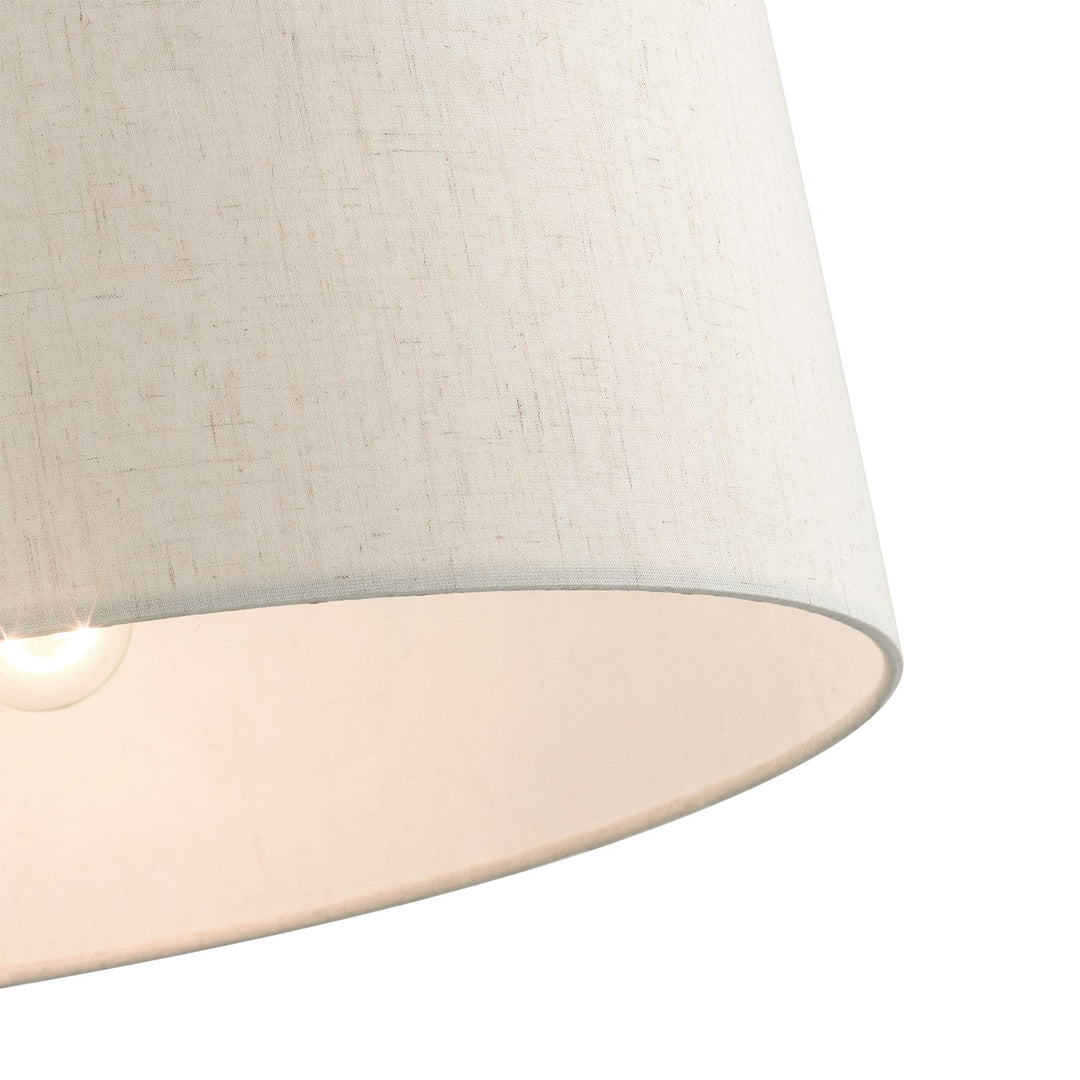3 Light English Bronze Drum Pendant