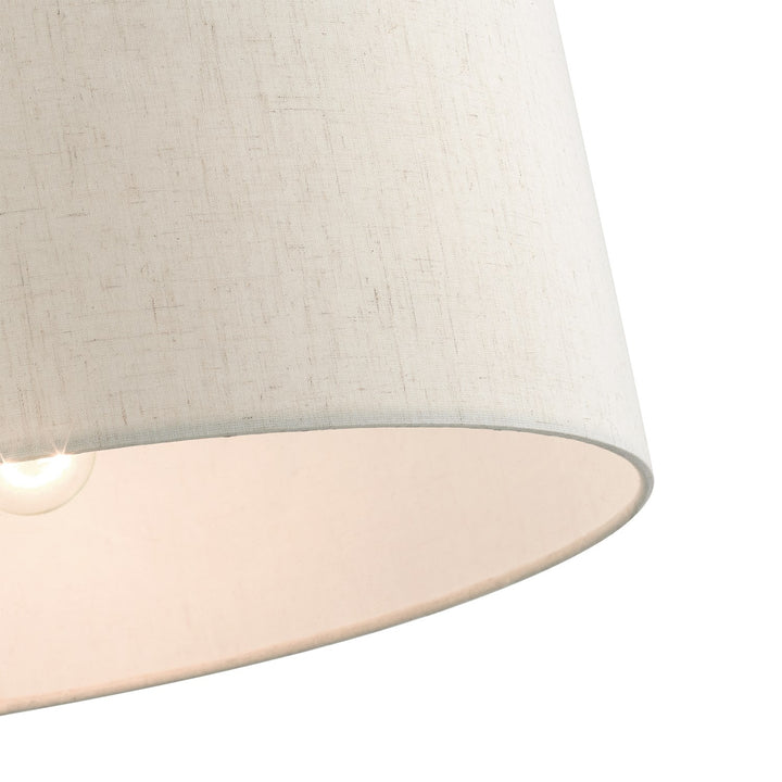 3 Light English Bronze Drum Pendant