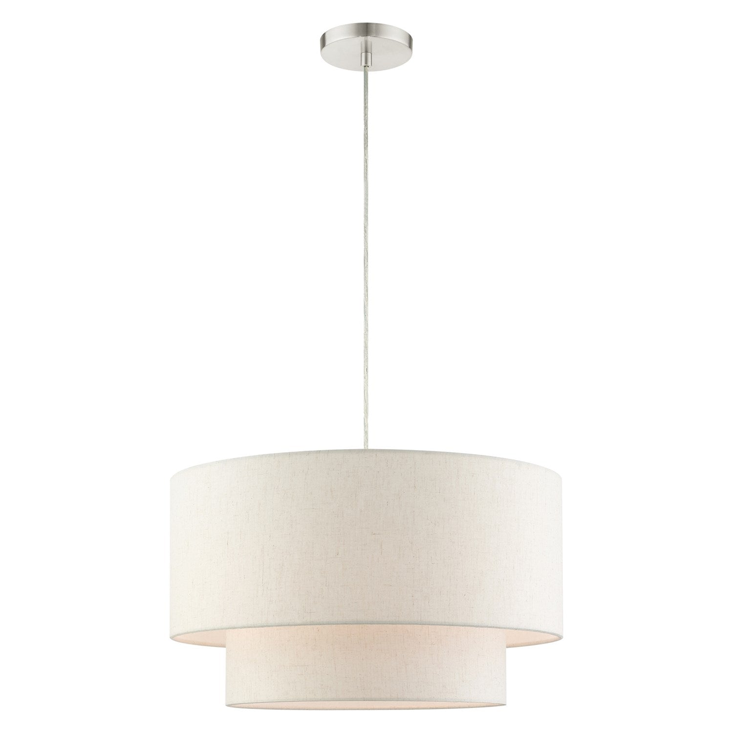 3 Light Brushed Nickel Pendant by Livex Lighting
