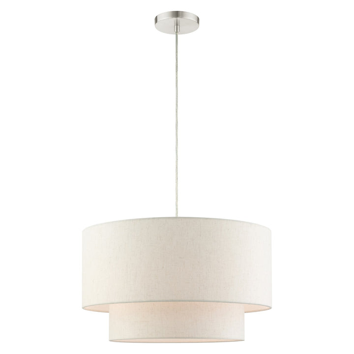 3 Light Brushed Nickel Pendant by Livex Lighting