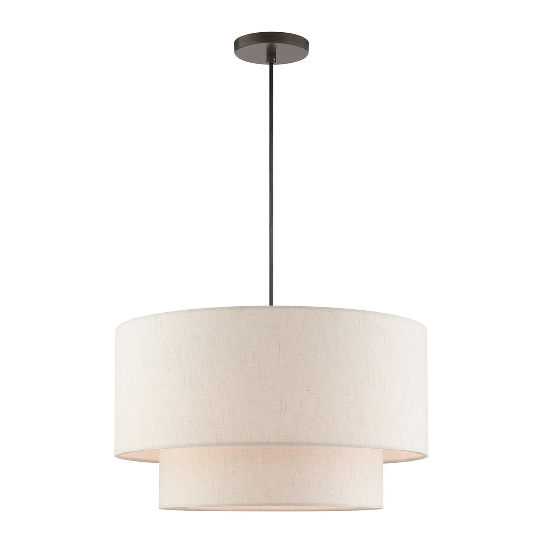 3 Light English Bronze Pendant by Livex Lighting