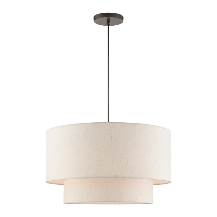 3 Light English Bronze Pendant by Livex Lighting