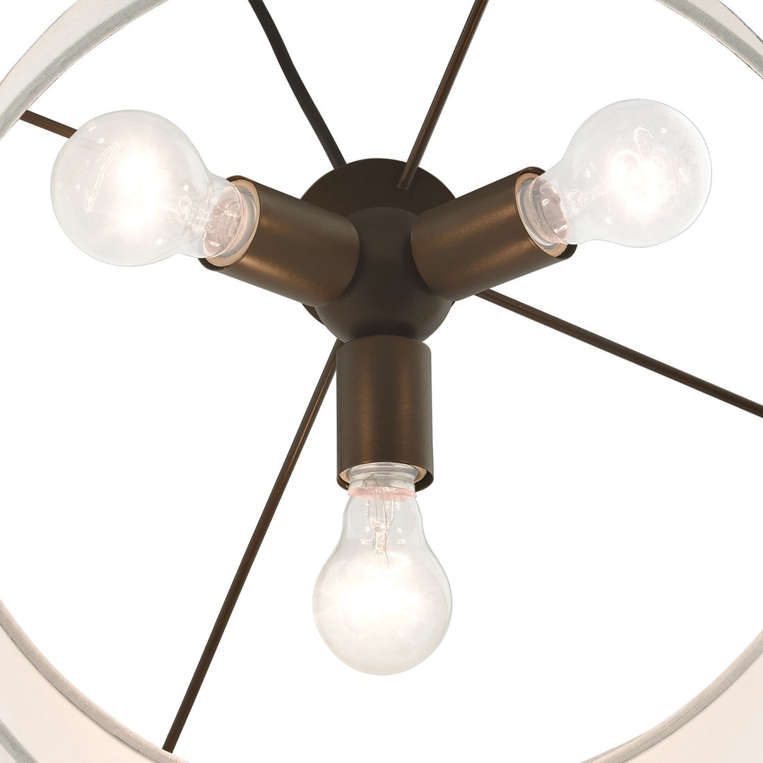3 Light English Bronze Pendant