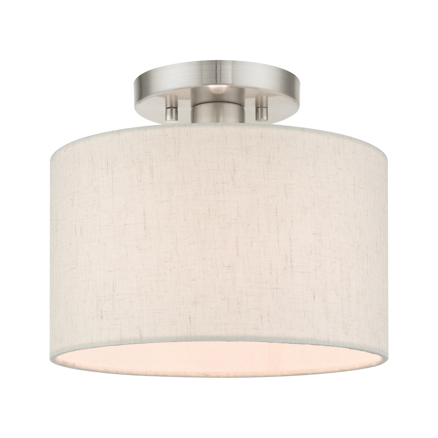 1 Light Brushed Nickel Semi Flush by Livex Lighting