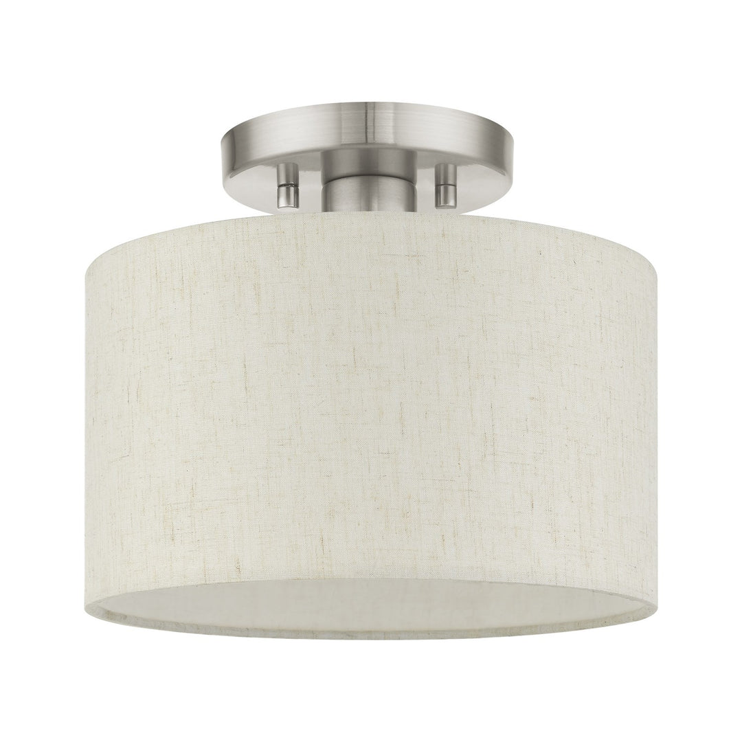 1 Light Brushed Nickel Semi Flush