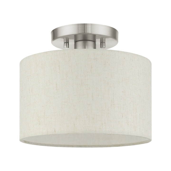 1 Light Brushed Nickel Semi Flush