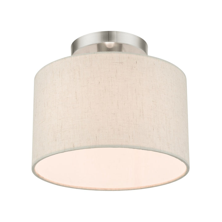 1 Light Brushed Nickel Semi Flush