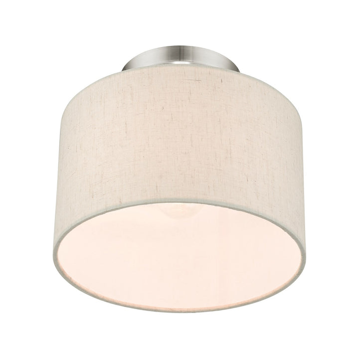1 Light Brushed Nickel Semi Flush