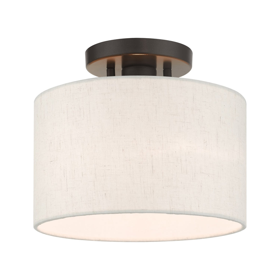 1 Light English Bronze Semi Flush by Livex Lighting
