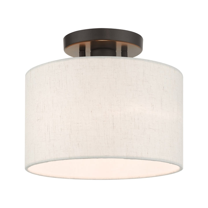 1 Light English Bronze Semi Flush by Livex Lighting
